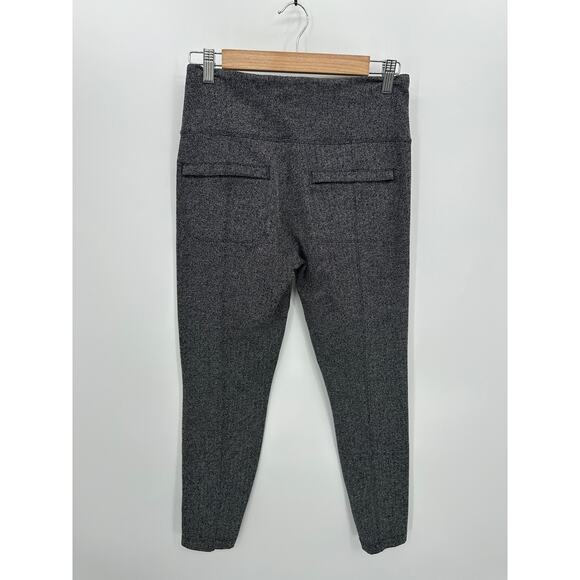 Athleta Delancey Herringbone Tight Leggings Women Medium Black White Workout - Picture 2 of 6